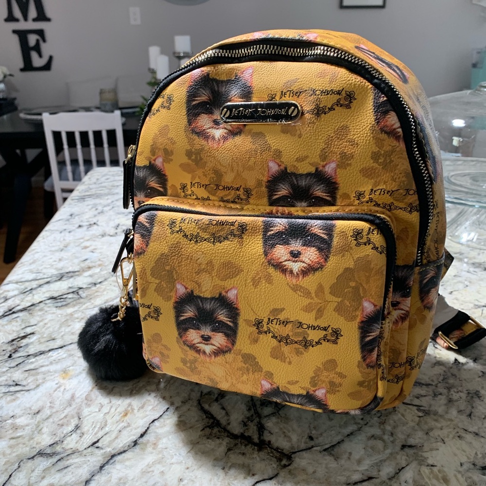 NWT Betsey Johnson Yorkie Terrier Backpack